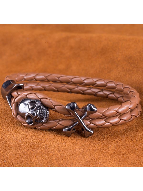 Bracelet tressé cuir