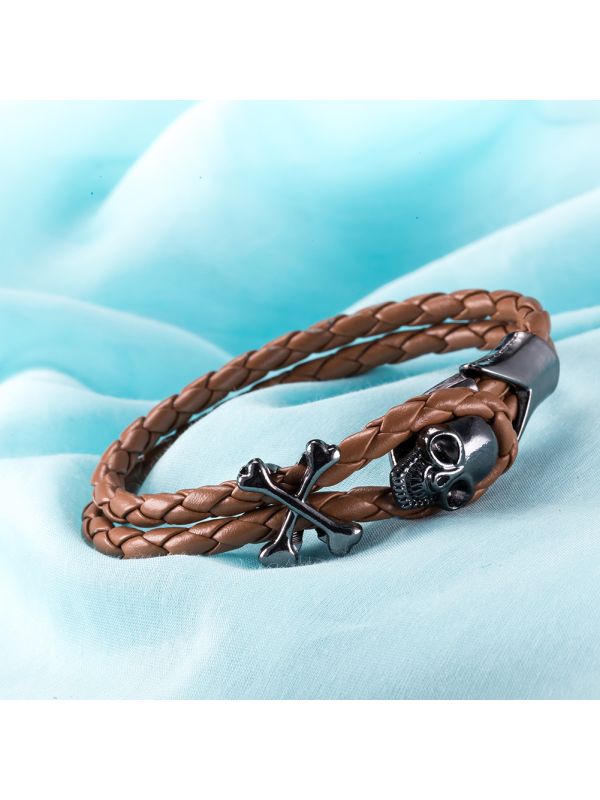 Bracelet tressé cuir