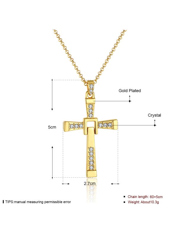 Collier Croix - Plaqué Or