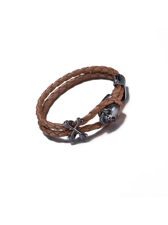 Bracelet tressé cuir