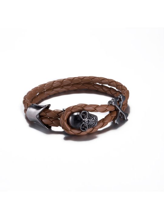 Bracelet tressé cuir