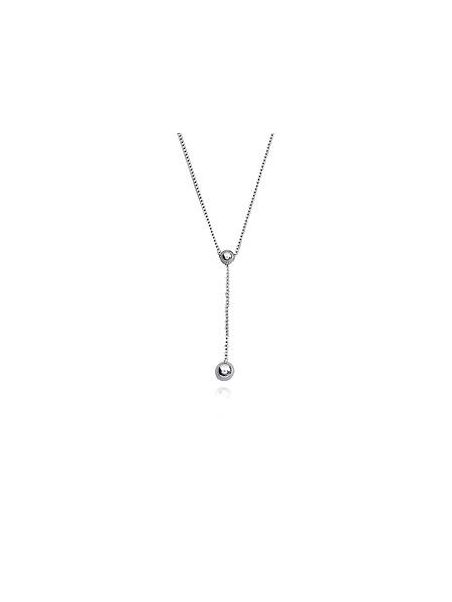 Collier Cravate Boule - Argent 925