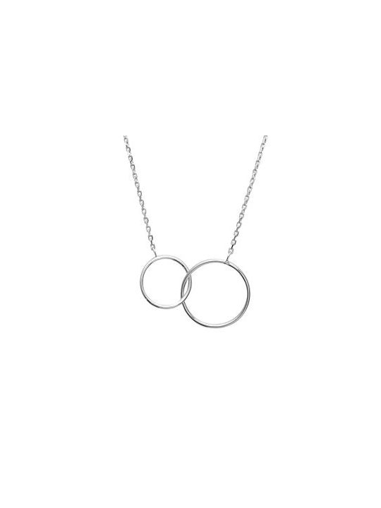 Collier AnneauxEnlacés de taille différentes - Argent 925