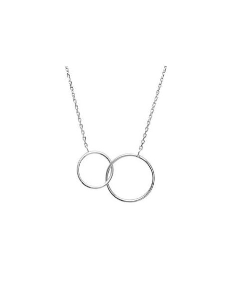 Collier AnneauxEnlacés de taille différentes - Argent 925