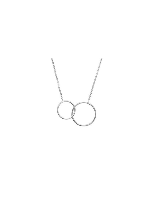 Collier AnneauxEnlacés de taille différentes - Argent 925