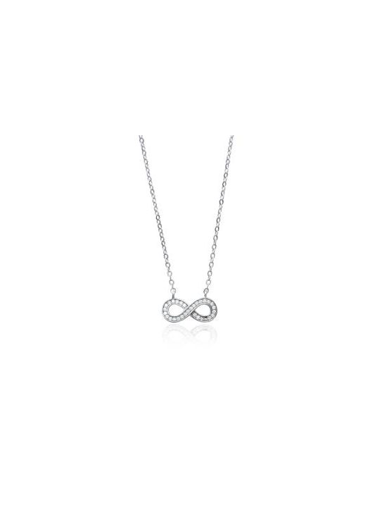 Collier Infini Petit avec Pierre - Argent 925