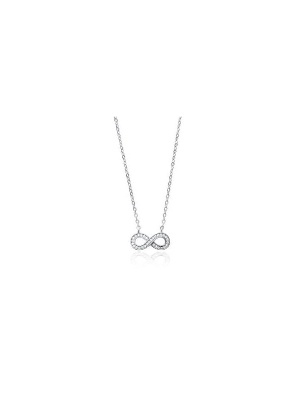 Collier Infini Petit avec Pierre - Argent 925