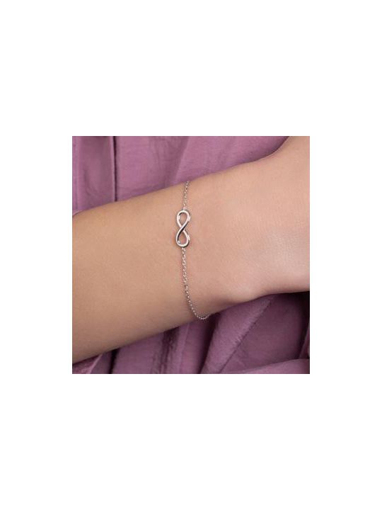 Bracelet Chaîne en Argent Sterling 925 avec Symbole Infini - Élégance Intemporelle et Signification Profonde