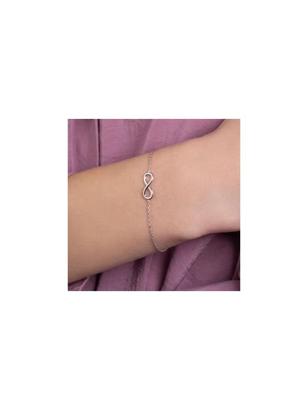 Bracelet Chaîne en Argent Sterling 925 avec Symbole Infini - Élégance Intemporelle et Signification Profonde