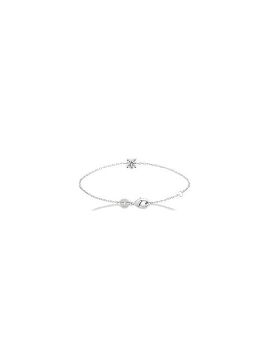 Bracelet Chaîne en Argent Sterling 925 avec Solitaire en Zircon - Éclat Raffiné et Style Intemporel