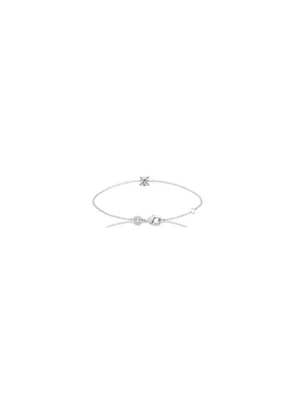 Bracelet Chaîne en Argent Sterling 925 avec Solitaire en Zircon - Éclat Raffiné et Style Intemporel