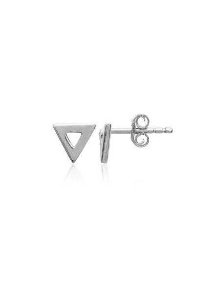 Boucles d'Oreilles en Argent Sterling 925 avec Design Triangle - Style Géométrique Moderne et Fermoir Poussette