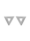 Boucles d'Oreilles en Argent Sterling 925 avec Design Triangle - Style Géométrique Moderne et Fermoir Poussette