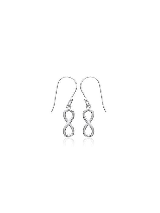 Boucles d'Oreilles à Crochet en Argent Sterling 925 avec Symbole Infini - Élégance Intemporelle et Signification Profonde