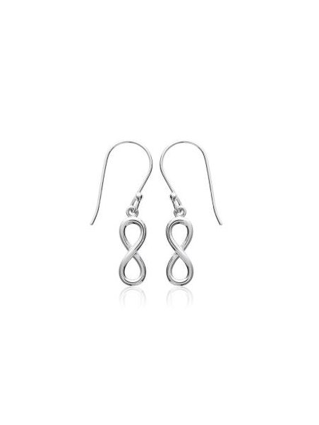 Boucles d'Oreilles à Crochet en Argent Sterling 925 avec Symbole Infini - Élégance Intemporelle et Signification Profonde