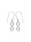 Boucles d'Oreilles à Crochet en Argent Sterling 925 avec Symbole Infini - Élégance Intemporelle et Signification Profonde