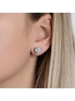 Boucles d'Oreilles Clou en Argent Sterling 925 avec Solitaire en Zircon - Élégance Intemporelle et Fermoir Poussette