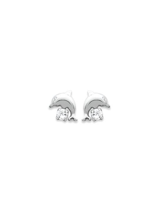 Boucles d'Oreilles en Argent Sterling 925 avec Dauphins - Charme Marin et Fermoir Poussette