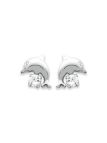 Boucles d'Oreilles en Argent Sterling 925 avec Dauphins - Charme Marin et Fermoir Poussette