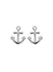 Boucles d'Oreilles en Argent Sterling 925 avec Ancre Marine - Style Nautique Élégant et Fermoir Poussette