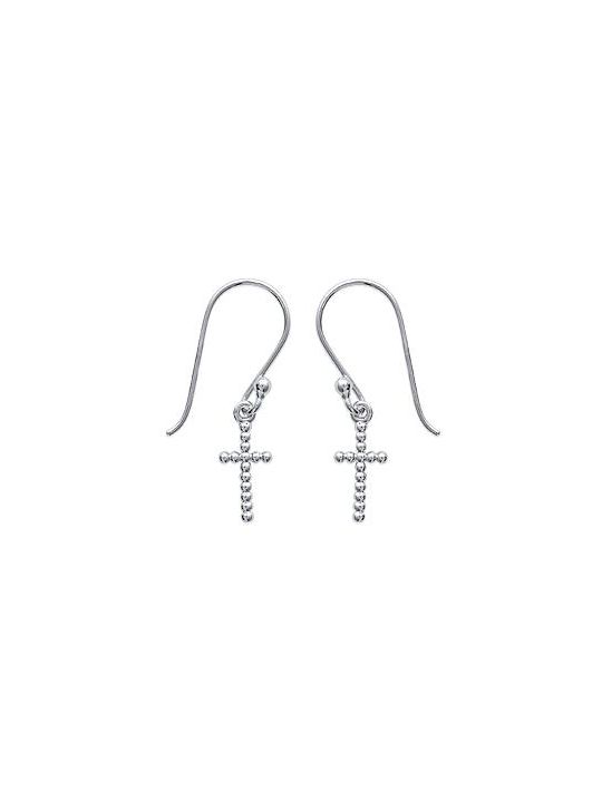 Boucles d'Oreilles à Crochet en Argent Sterling 925 avec Symbole de la Croix Chrétienne - Foi et Élégance