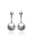 Boucles d'Oreilles Clou en Argent Sterling 925 avec Sphère - Design Minimaliste et Fermoir Poussette