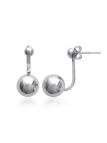 Boucles d'Oreilles Clou en Argent Sterling 925 avec Sphère - Design Minimaliste et Fermoir Poussette