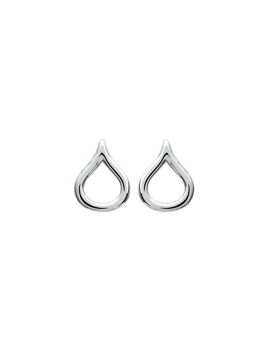 Boucles d'Oreilles en Argent Sterling 925 avec Pendentif Goutte d'Eau - Élégance Fluide et Fermoir Poussette