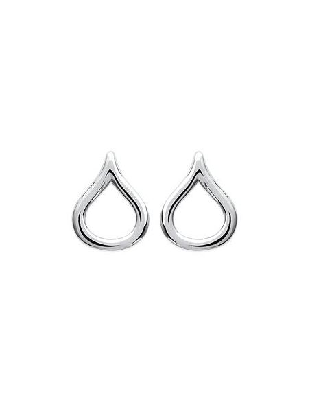 Boucles d'Oreilles en Argent Sterling 925 avec Pendentif Goutte d'Eau - Élégance Fluide et Fermoir Poussette