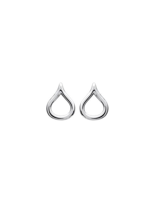 Boucles d'Oreilles en Argent Sterling 925 avec Pendentif Goutte d'Eau - Élégance Fluide et Fermoir Poussette