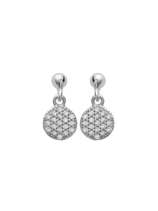 Boucles d'Oreilles Clou en Argent Sterling 925 avec Cercle Incrusté de Zircons - Élégance Lumineuse et Fermoir Poussette