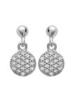 Boucles d'Oreilles Clou en Argent Sterling 925 avec Cercle Incrusté de Zircons - Élégance Lumineuse et Fermoir Poussette