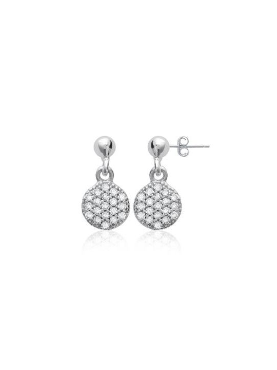 Boucles d'Oreilles Clou en Argent Sterling 925 avec Cercle Incrusté de Zircons - Élégance Lumineuse et Fermoir Poussette