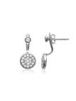 Boucles d'Oreilles Puces en Argent Sterling 925 Incrustées de Zircon - Éclat Subtil et Fermoir Poussette