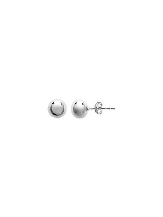 Boucles d'Oreilles Clou en Argent Sterling 925 avec Sphère de 4 mm - Design Minimaliste et Fermoir Poussette