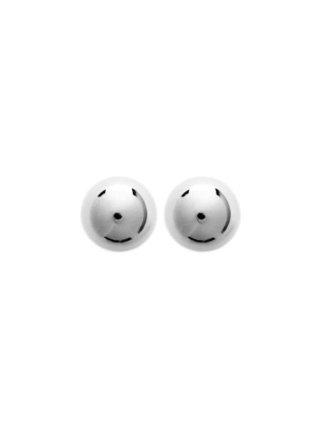 Boucles d'Oreilles en Argent Sterling 925 avec Sphères de 10 mm - Design Classique et Fermoir Poussette