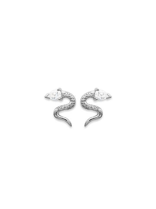 Boucles d'Oreilles en Argent Sterling 925 avec Motif Serpent - Design Audacieux et Fermoir Poussette