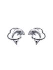 Boucles d'Oreilles en Argent Sterling 925 avec Cœur et Dauphin Entrelacés - Fusion de Romantisme et Nature