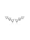 Boucles d'Oreilles Clou en Argent Sterling 925 avec Trio de Triangles - Chic et Moderne