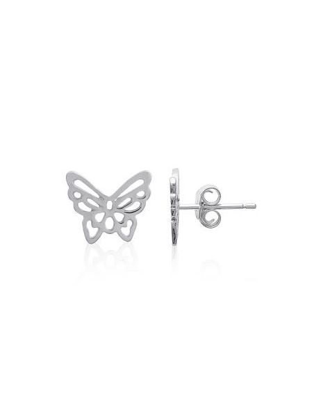 Boucles d'Oreilles en Argent Sterling 925 avec Motif Papillon - Légèreté et Élégance avec Fermoir Poussette