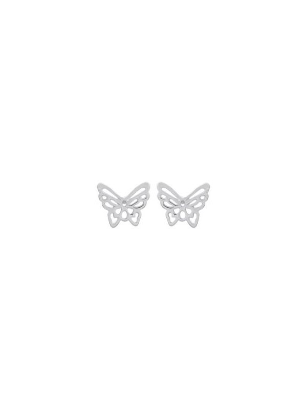 Boucles d'Oreilles en Argent Sterling 925 avec Motif Papillon - Légèreté et Élégance avec Fermoir Poussette