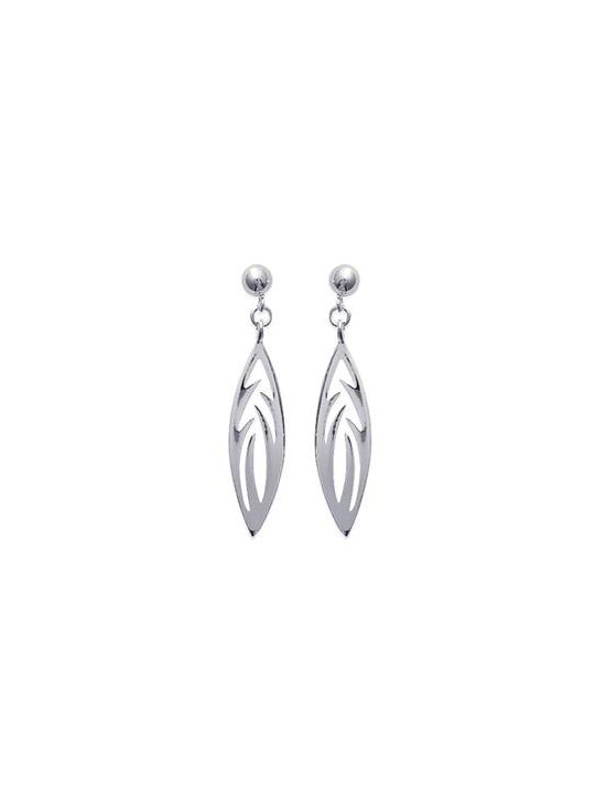 Boucles d'Oreilles Feuille Pendantes en Argent Sterling 925 - Élégance Naturelle