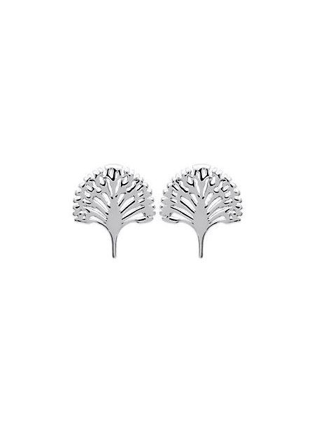 Boucles d'Oreilles en Argent Sterling 925 avec Arbre de Vie - Symbolisme Naturel et Fermoir Poussette