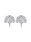 Boucles d'Oreilles en Argent Sterling 925 avec Arbre de Vie - Symbolisme Naturel et Fermoir Poussette