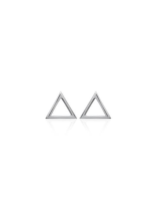 Boucles d'Oreilles en Argent Sterling 925 avec Motif Triangle - Design Géométrique Moderne et Fermoir Poussette