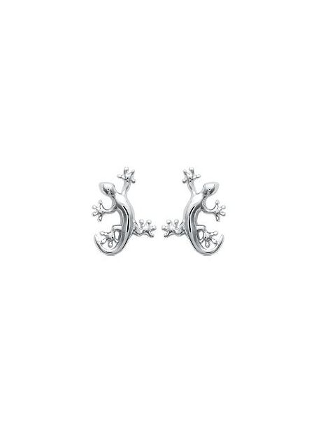 Boucles d'Oreilles Lézard en Argent Sterling 925 - Design Unique avec Fermoir Poussette Confortable