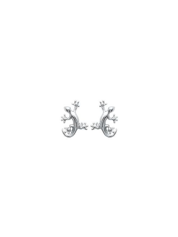 Boucles d'Oreilles Lézard en Argent Sterling 925 - Design Unique avec Fermoir Poussette Confortable