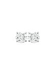 Boucles d'Oreilles Clou Solitaire en Zircon avec et Fermoir Poussette en Argent Sterling 925