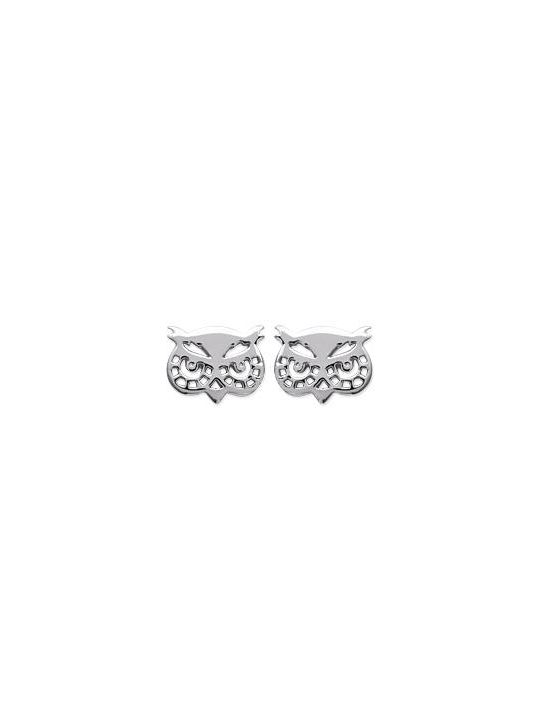 Boucles d'Oreilles en Argent Sterling 925 avec Tête de Hibou - Design Naturel et Fermoir Poussette