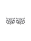 Boucles d'Oreilles en Argent Sterling 925 avec Tête de Hibou - Design Naturel et Fermoir Poussette